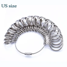 US/Japan Stainless Steel Ring Size Measuring Ring Tool, Sturdy And Durable For Measuring The Size Of Rings - Silver - View 14