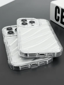 The New Water Wave Pattern Is Compatible With Apple 14promax Phone Cases In Solid Color, 15 Phone Cases And 16 Anti-Drop Protective Cases