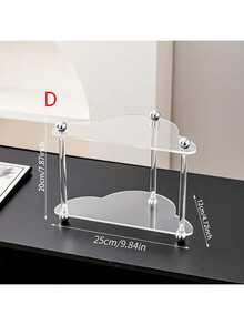 亚克力不对称双层托盘，珠宝化妆品展示柜，适用于派对、婚礼、生日等场合的桌面装饰展示架