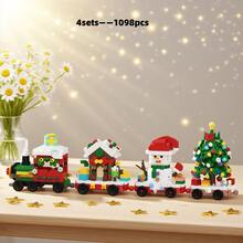 Christmas Building Block Set, Includes Rotating Christmas Tree, Gingerbread House, Christmas Train, Santa Claus, Christmas Stocking, Reindeer, Santa Claus, Apple House, Christmas Tree, Vintage Christmas Snow House, Holiday Decor Building Block Set, Creative Adult Holiday Gift, Adult Building Block Set, Suitable For Home Decor, Office Decor, Living Room Display, Home Accessories, New Year Gift, Party Gift, Christmas Gift - Multi-colored Christmas Tree House - View 19