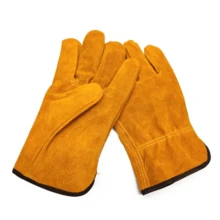 Cow Split Leather Work Gloves – Heavy Duty Safety Gloves For Construction, Farming, Gardening, And Industrial Use