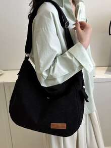 Women's Versatile Casual Crossbody Bag - Black - View 4