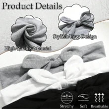 1/3/4/6pcs Women Bow Rabbit Ear Headbands, Boho Style Extra Wide Cute Rabbit Ear Knotted Headbands, Halloween Headpiece, Fall, Women Headwrap, Elastic Solid Bow Hair Accessories, Suitable For Fitness/Yoga/Sports/Outdoor, Solid Color Casual Headbands, All Season Winter Scarf Warm Hair Bands Women Bandana