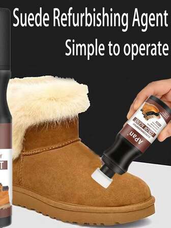 绒面革焕新剂 - 棕色 绒面革和磨砂革鞋履的救星，这款仿皮护理修复剂适用于雪地靴和运动鞋。这款靴子焕新产品，赋予靴子光泽。清爽配方。