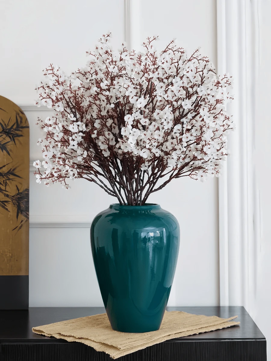 1/5/10 Stücke künstliche Pflanzen für Weihnachtsdekoration, künstliche Blumensträuße mit langen Stielen, UV-beständige künstliche Blumen - lebendige Kunstpflanzen für Frühlingsdekoration Outdoor, künstliche Dekorationen für Heim-, Raum-, Garten-, Wand-, Innen- und Außendekoration, Schlafzimmerdekoration, Hochzeitsdekoration, Tischdekoration, Partydekoration, Geburtstagsdekorationen