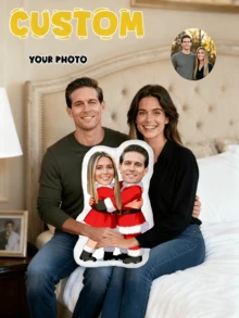 1pc Customized 3D Double-Sided Printed Throw Pillow, Christmas Couple Can Customize Your Face, Body Or Celebrity Photo, Knitted Polyester Fabric, Full Wrap Personalized Portrait, Plush Customized Pillow With Your Pet Photo - Ideal Gift For Animal Lovers, Double-Sided Creative Design, Perfect For Decorating Your Living Room Or Bedroom, Made Of High-Quality Polyester Fiber, Machine Washable. - Multicolor - View 13