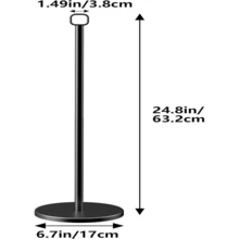 Chinpakden Toilet Paper Holder Stand - Free-Standing Tissue Paper Storage With Reserve Function, Stainless Steel Toilet Paper Roll Holder For Bathroom, Black - ColorA - 查看 6