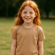 Blusa Malha Manga Curta 100% Algodão Infantil Juvenil Básica Menina Feminina Pré Adolescente Tamanho 8 ao 16 Canelado - Mescla - Visão 4