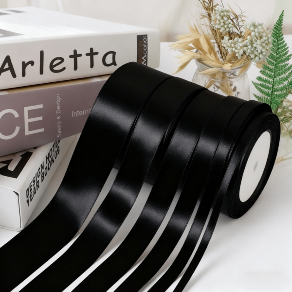 1 Roll Polyester Satin Ribbon For Gift Box Candy Box Cake Box Flower Decoration (Machine Dyed, Slightly Chromatic Aberration)