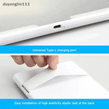 Universal LED Car Interior Touch Makeup Mirror High Brightness Adjustable Sun Visor Finger - trắng - Xem 6
