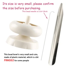 KLONKEE Herramienta manual giratoria para rellenar cuentas, para hacer joyas con cuentas, tazón giratorio para cuentas, herramienta accesoria DIY, para hacer cadenas, pulseras y collares [Albaricoque] - Multicolor - Ver 16