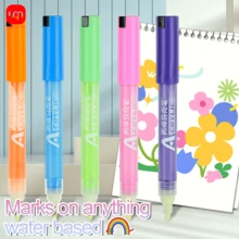 WUQIANNIAN 12/24/36/48 piezas Bolígrafo marcador acrílico de colores para álbum de fotos, manualidades, periódico, DIY, pintura especial, notas, números, resaltador de color, relleno, grafiti, pintura impermeable, temporada de regreso a clases