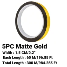 Cinta decorativa mate, cinta adhesiva decorativa de pared dorada/plateada, cinta autoadhesiva impermeable, para boda, empaque de regalos, cinta decorativa, cinta artesanal DIY - Mate - Ver 17