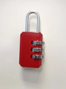 1pc 3-Digit Combination Metal Padlock, Suitable For Wardrobe, Luggage, Gym Locker - Multicolor - View 8