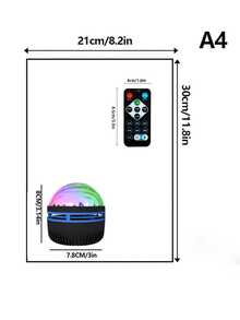 LED Northern Lights Projection Night Light - USB Powered, ABS Plastic Material, For Galaxy Star Lamp, With Remote Control, Northern Lights Effect, Suitable For Bedroom, Living Room, Office Decor, Ideal For Christmas, Birthday Party, Home Theater - Ambient Lighting, Cozy Atmosphere, Celestial Design, High-Quality Projection, Decorative Lighting, Event Planner - Multi-color light - View 4