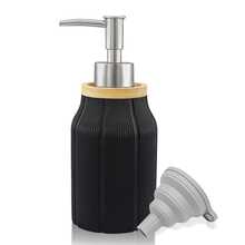 1 Stück Seifenspender Flasche im Boho-Stil mit Trichter, praktisch für Badezimmer, Küche, geeignet für Duschgel, Reinigungsmittel, passend für alle Feste und Jahreszeiten