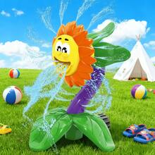 1 件卡通形状喷水玩具，鲜艳的色彩户外戏水玩具，儿童夏季戏水工具，适用于庭院、泳池边和海滩戏水场景