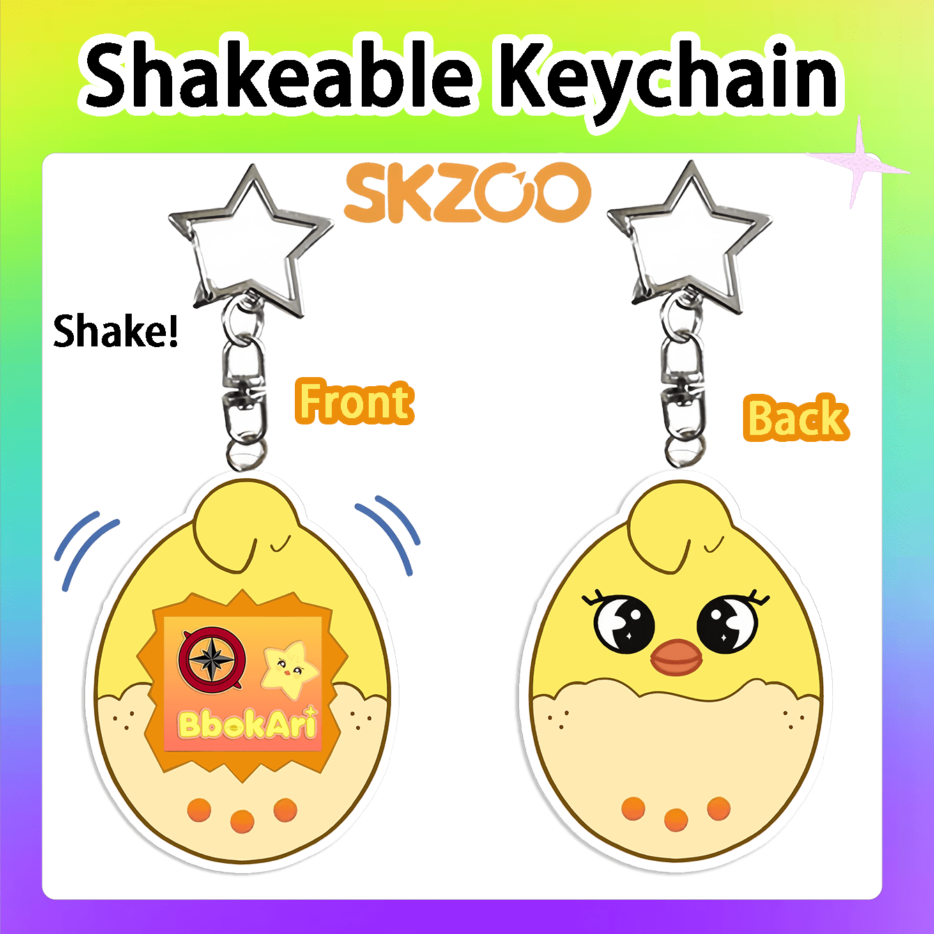 /SKZoo/K-Pop/Stay/SKZ 钥匙扣，粉丝周边商品，摇铃钥匙扣，卡通可爱钥匙扣，卡通动物包包挂件钥匙扣，新奇摇铃钥匙扣，圣诞礼物，生日礼物 - 彩色 - 查看 4