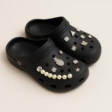 New Release! 100% EVA Babouche Flip Flops With Assorted Pendants Like Butterflies, Pineapples, And Pearls - 黑色 - 查看 2