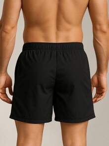 Men's Set: Basketball Bear Printed T-Shirt + Black Tactel Bermuda Shorts - 紫色 - 查看 5
