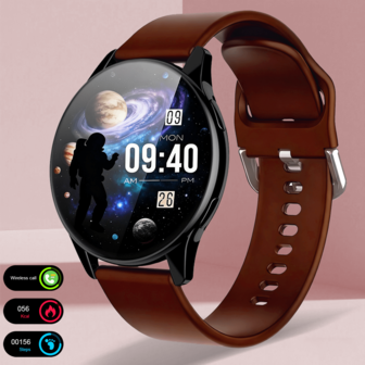 1pc Smart Watch With Silicone Strap, Smartwatch For Men, Wireless Call, Pedometer, Calorie Counter, Multi-Sport Modes, Remote Camera, Music Control, Alarm, Notification For Android & IOS, 1.53" TFT Display, USB Charging, 180mAh