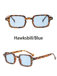 New Box Retro Fashion Glasses Candy Color Cross Border Hot Selling Fashion Glasses Women's Fashion Ins Versatile Frame Eyes,Geometric Plastic Full Frame Multicolor Leopard Retro Personalized Women Fashion Glasses For Holiday Gift Street Snap Tropical Beach Vacay Going Out Outfit Appointment Outfits Fashion Accessories ,Back To School,Preppy Style,School Look - Multicolor - View 3