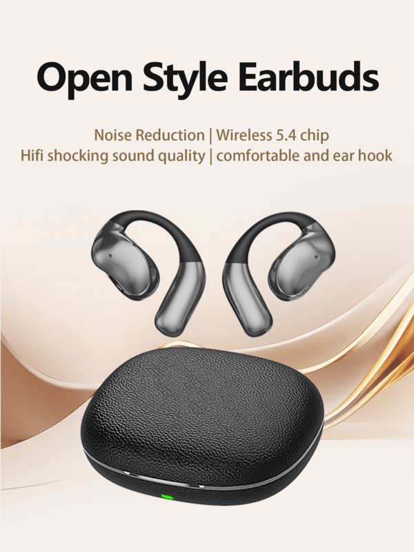 Auricolari senza fili da 5,4 pollici con gancio per orecchio, esclusivi di OWS, con texture simile alla pelle, auricolari per attività all'aperto con gancio per orecchio