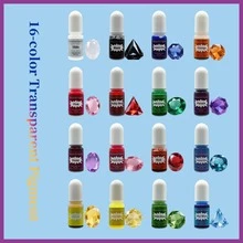 مجموعة صبغات راتنج شفافة 16 لون/علبة، صبغة عالية الشفافية لراتنج الإيبوكسي والراتنج الأشعة فوق البنفسجية لمشاريع المجوهرات والحرف اليدوية الإبداعية، حجم 5 مل