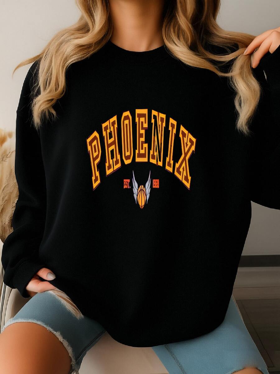 Retro Pnix Basketball Sweatshirt, Cute Suns Sweater For Her, Arizona Game Day Apparel, Az Gift Idea, Vintage Home State Shirt Sweatshirt - màu đen - Xem 1