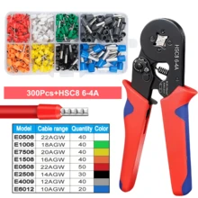 1200pcs Pipe Crimp Terminals, Multi-Style Terminal Kit, Copper Tube + Flame Retardant PVC Shell, Wire Connectors, High Precision Alloy Steel Crimping Pliers HSC8 6-4A, 0.25-10mm