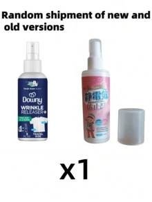 Spray multifuncional anti-arrugas, tamaño de viaje - incluye desodorante, agente antiestático, ambientador de tela y ayuda para planchar. Adecuado para ropa, ayuda a eliminar las arrugas, proporciona suavidad y comodidad, elimina la electricidad estática. Envío aleatorio de versiones antiguas y nuevas. - Multicolor - Ver 7