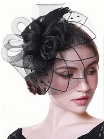 1 件装女士头饰，茶会帽，1950 年代肯塔基德比帽，新娘婚礼派对鸟笼面纱头饰，花朵 1920 年代赛马会头饰，50 年代服装帽，1940 年代维多利亚帽，药盒帽，女士女孩生日、母亲节、圣诞节礼物