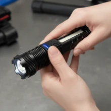 Rechargeable LED Flashlights, 90,000 Lumens Super Bright Handheld Flashlight, 7 Modes With COB Work Light, IPX6 Waterproof, Adjustable Tactical Flash Light For Home,Camping And Emergencies(2Pack Black) - 黑色 2Pack - 查看 5