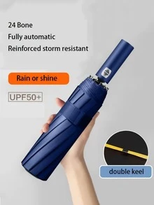 24 Ribs Extra Large Windproof Automatic Umbrella - , Portable, Waterproof Folding Business Umbrella, Suitable For Outdoor Activities And Daily Use - Customizable Umbrella Fabric, Rib Color, English Letter Pattern Design, Button Shape And Color,Mother's Day Gift,Bedroom Decor,Garden,Kitchen Decor,Summer,Beach,Travel Essentials,Room Decor,Squishy,Graduation,Outdoor,Garden,Travel Essentials,Portable Essentials,Beach Essentials,Graduation Season,Commencement,Graduation Ceremony,Graduation Gift,Graduation Present,Graduation Gift,Graduation Present,Congrats Grad,Congratulations Graduate,Valedictorian,Finish School,Graduation Party,Outdoor Essentials,Travel Portable,Hiking Essentials,Camping Essentials,Portable Tools,Summer Essentails,Summer Portable,Umbrella / Compact Umbrella / Travel Umbrella / Windproof Umbrella / Folding Umbrella / Rain Umbrella / Automatic Umbrella / Uv Umbrella / Sun Umbrella /Umbrella - Multicolor - View 20