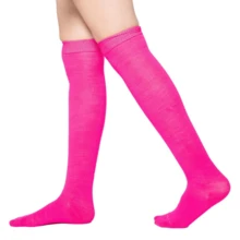Don Calcetin Women Over The Knee Socks - Hot Pink - View 6