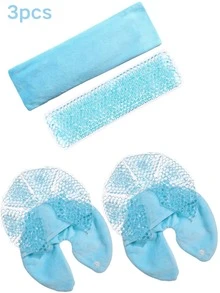 2pcs/3pcs Lactating Girl With Gel Ice Pack Chest Patch And Perineal Cooling Pad-Cold Compress Microwave Oven Heating Dual-Use Ice Compress Hot Compress,Pregnancy Relief|Comfortable Fit|Soft Texture,Ideal Postpartum Gift For Christmas/Halloween,Gift For Maternity,Postpartum Essentials