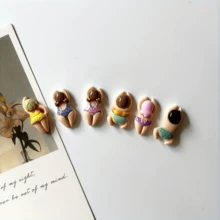 6/11 piezas/sets de imanes de refrigerador de resina con mini dibujos de natación, imanes de decoración del hogar lindos