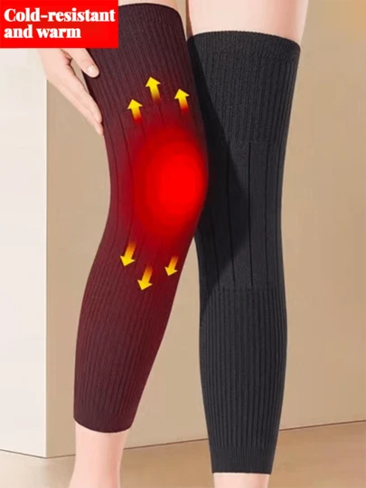 加长防滑保暖护膝，加厚腿套，适合秋冬季节，男女通用，适用于运动、健身、旅行、工作等场合。