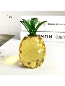 1 件 /2 件 /6 件黄色水晶菠萝装饰人造水果雕像玻璃水果雕像桌面摆件家居装饰 - 黃色 - 查看 8
