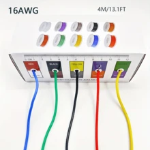 Juego de cables de cobre estañado de 18-26 AWG, bobina de cable trenzado, 5 colores (rojo, negro, amarillo, azul, verde), con aislamiento de silicona flexible, adecuado para DIY, automoción, hogar y cableado eléctrico - alta flexibilidad y durabilidad, cables electrónicos - Multicolor - Ver 10