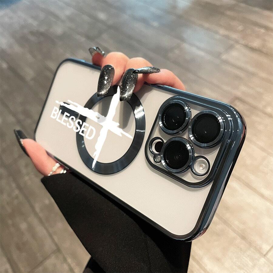 Teléfono con lente magnética y revestimiento electrochapado que incluye todo. Admite carga inalámbrica magnética y es compatible con phone 16 Pro Max, 16, 15 Pro, 14, 14 Plus/14 Pro Max, 13, 13 Pro, 12 Pro, 11/11 Pro y la serie Pro. Es un excelente teléfono para amigos, cumpleaños y festividades. - azul claro - Ver 1