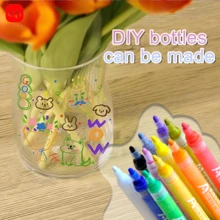 WUQIANNIAN 12/24/36/48 piezas Bolígrafo marcador acrílico de colores para álbum de fotos, manualidades, periódico, DIY, pintura especial, notas, números, resaltador de color, relleno, grafiti, pintura impermeable, temporada de regreso a clases