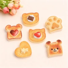 10/15/20pcs Simulation Cookie Toast Bread Love Bear Claw Resin Charms For DIY Crafts - Assorted Miniature Biscuit Embellishments For Hair Accessories, Keychains, Phone Cases, Cup & Shoe Decor, Scrapbooking, Jewelry Making