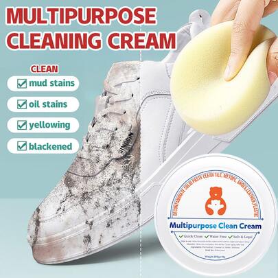 Multifunctional Shoe Cleaning Cream - Water-Free, Quick, And Powerful Decontamination Footwear Comfort