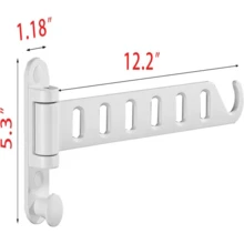 JOOM Laundry Drying Rack Wall Mounted Clothes Drying Rack Clothes Hanger -Coat Hanger Holder White - ColorC - 查看 6