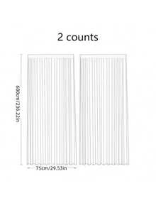 2 件 6 米白色雪纺拱门面料，婚礼拱门面料，生日派对背景装饰，涤纶浪漫婚礼派对装饰，婚礼派对新娘送礼会装饰房间装饰用品，适用于婚礼拱门，楼梯围栏装饰，椅背装饰，透明网眼门帘，纱网桌旗，桌布，宴会派对用品