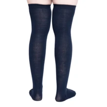 Don Calcetin Women Over The Knee Socks - Navy Blue - View 7
