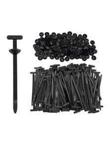 100PCS Nylon Heavy Duty Zip Ties For Car | Automotive Cable Ties Strong Hold, Universal Fastener For Bumper/Wheel Well/Door Panel, Easy To Install Auto Trim Accessories - Multicolor - View 2