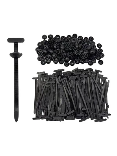 100 piezas Bridas de nailon de alta resistencia para automóvil | Bridas de cable automotrices de agarre fuerte, sujetador universal para parachoques/guardabarros/panel de puerta, accesorios de acabado de automóvil fáciles de instalar