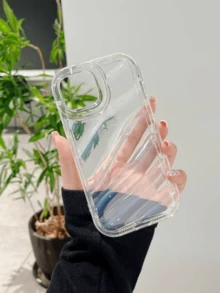 The New Water Wave Pattern Is Compatible With Apple 14promax Phone Cases In Solid Color, 15 Phone Cases And 16 Anti-Drop Protective Cases